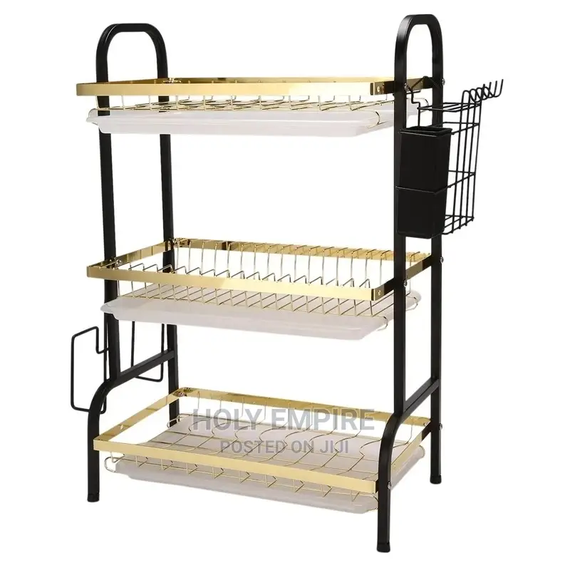 3 Tier Dish Rack Large Dish Drying Rack With Utensil Holder,