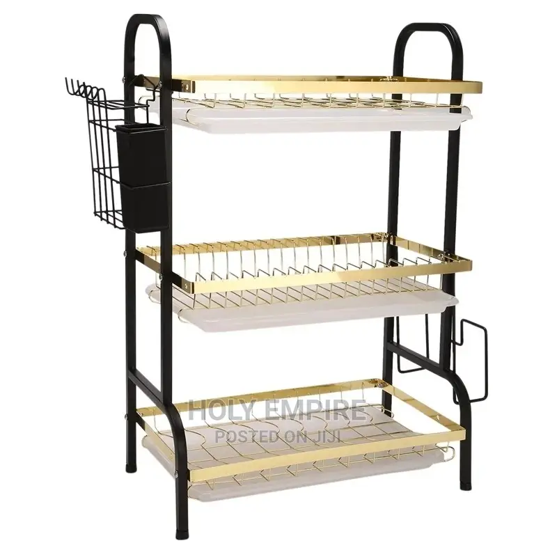 3 Tier Dish Rack Large Dish Drying Rack With Utensil Holder,