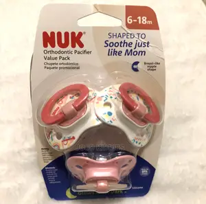NUB Baby Pacifier for 6-18 Months Baby (Pink and Blue Color)
