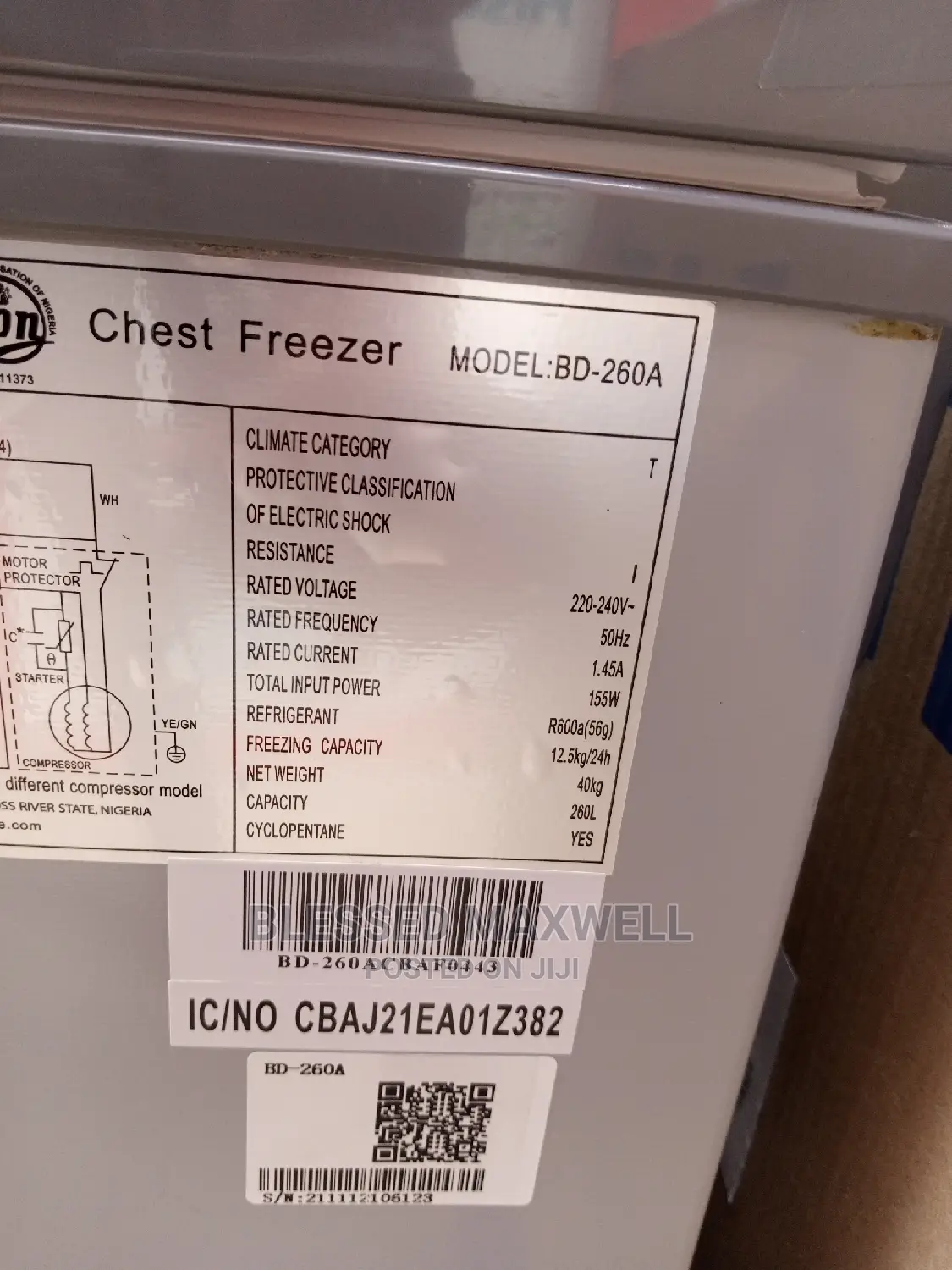 (BD-260A) Skyrun Chest Freezer