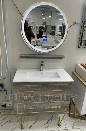 Cabinet With LED Bluetooth Mirror