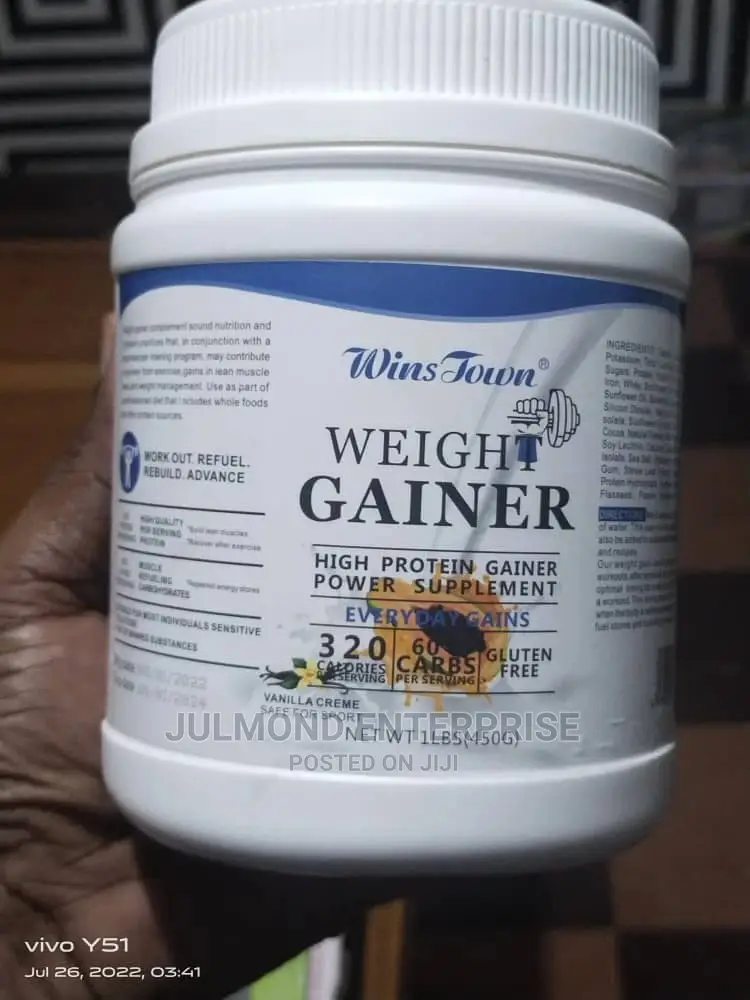 Win Town Weight Gainer- High Protein Gainer, 1LBS, VANILLA