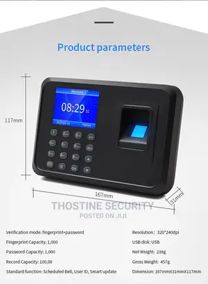 A6 Battery Powered Biometrics Time Attendance Machine