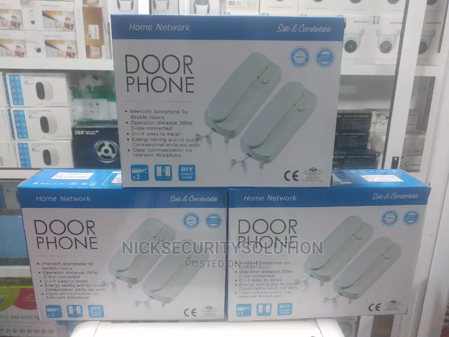 Intercom Door Phones, With Light and Battery Functions