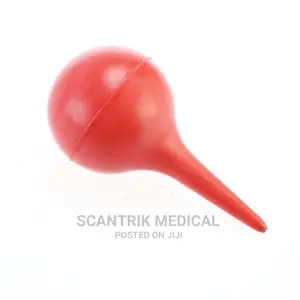 Red Rubber Suction Bulb Ear Syringe Washing