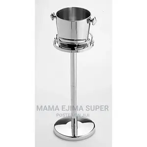 Stainless Steel Champagne and Ice Bucket With Stand