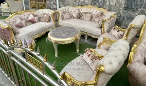 Quality 7 Seater Living Room Fabric Leather Chair.