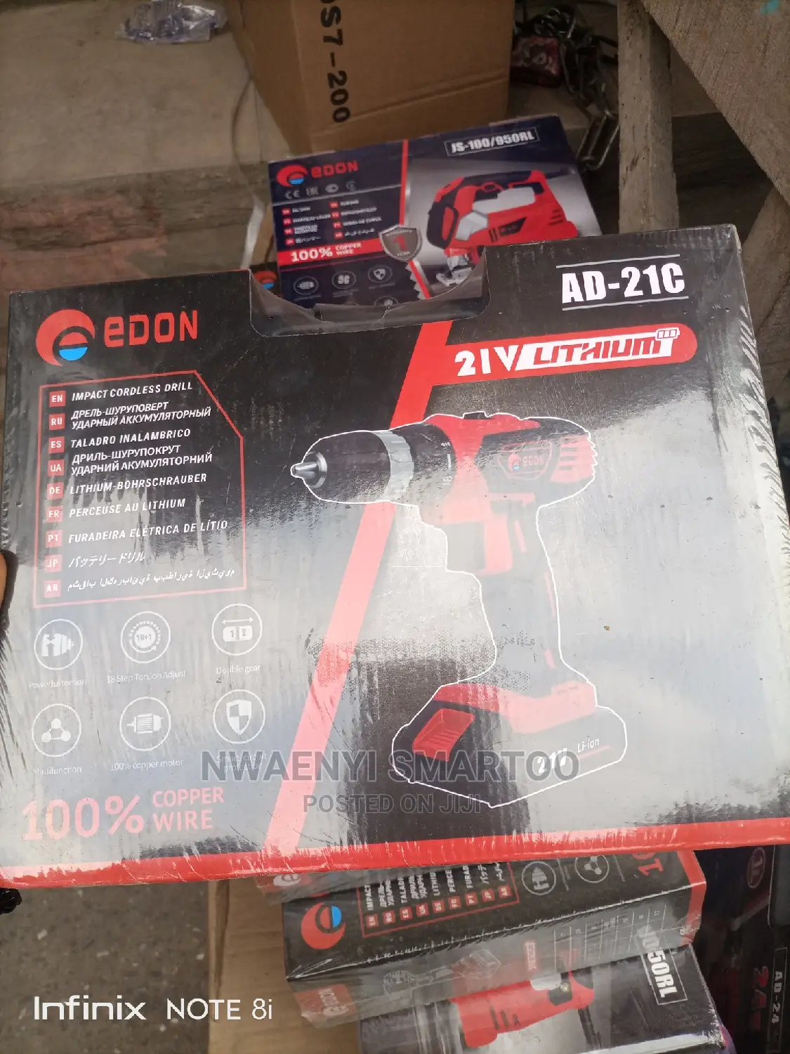 21V Edon Battery Drill