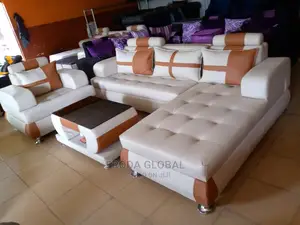 Quality Couch: L-Shape Sofa,Single Chair and Table. Jpcrll17