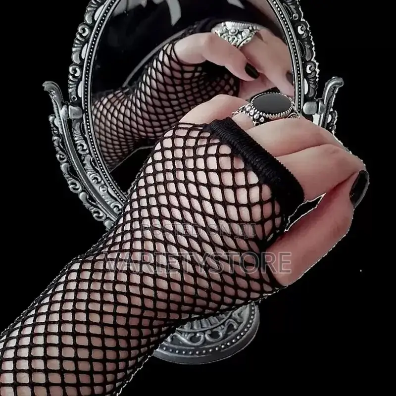1 Pair Neon Fishnet Fingerless Long Gloves