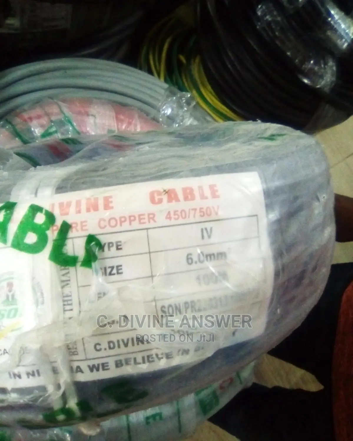 C Divine 6.0mm Single Cables Nig Standard