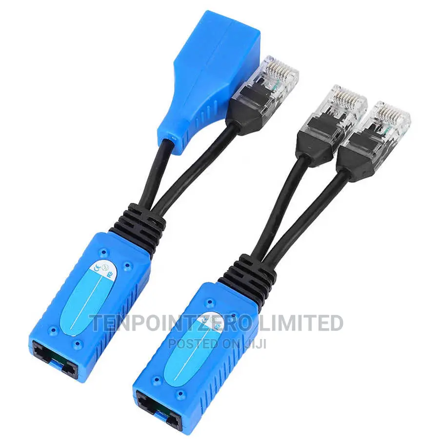 RJ45 Ethernet Cable Combiner Splitter (2 Pairs) for POE Secu