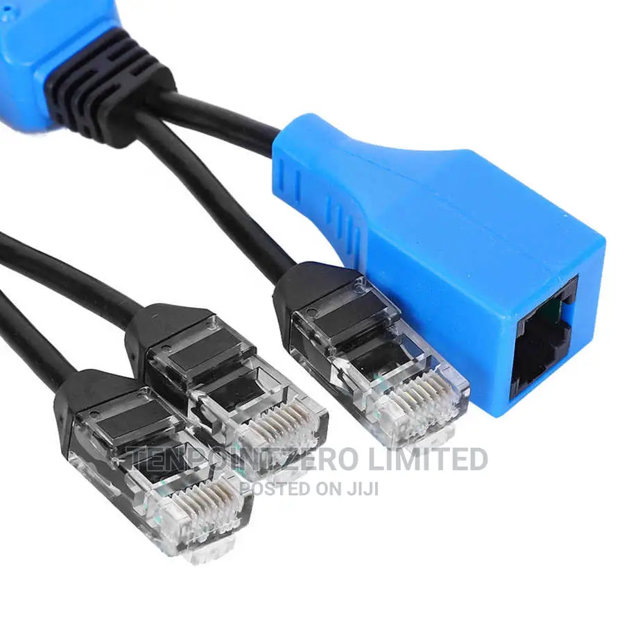 RJ45 Ethernet Cable Combiner Splitter (2 Pairs) for POE Secu