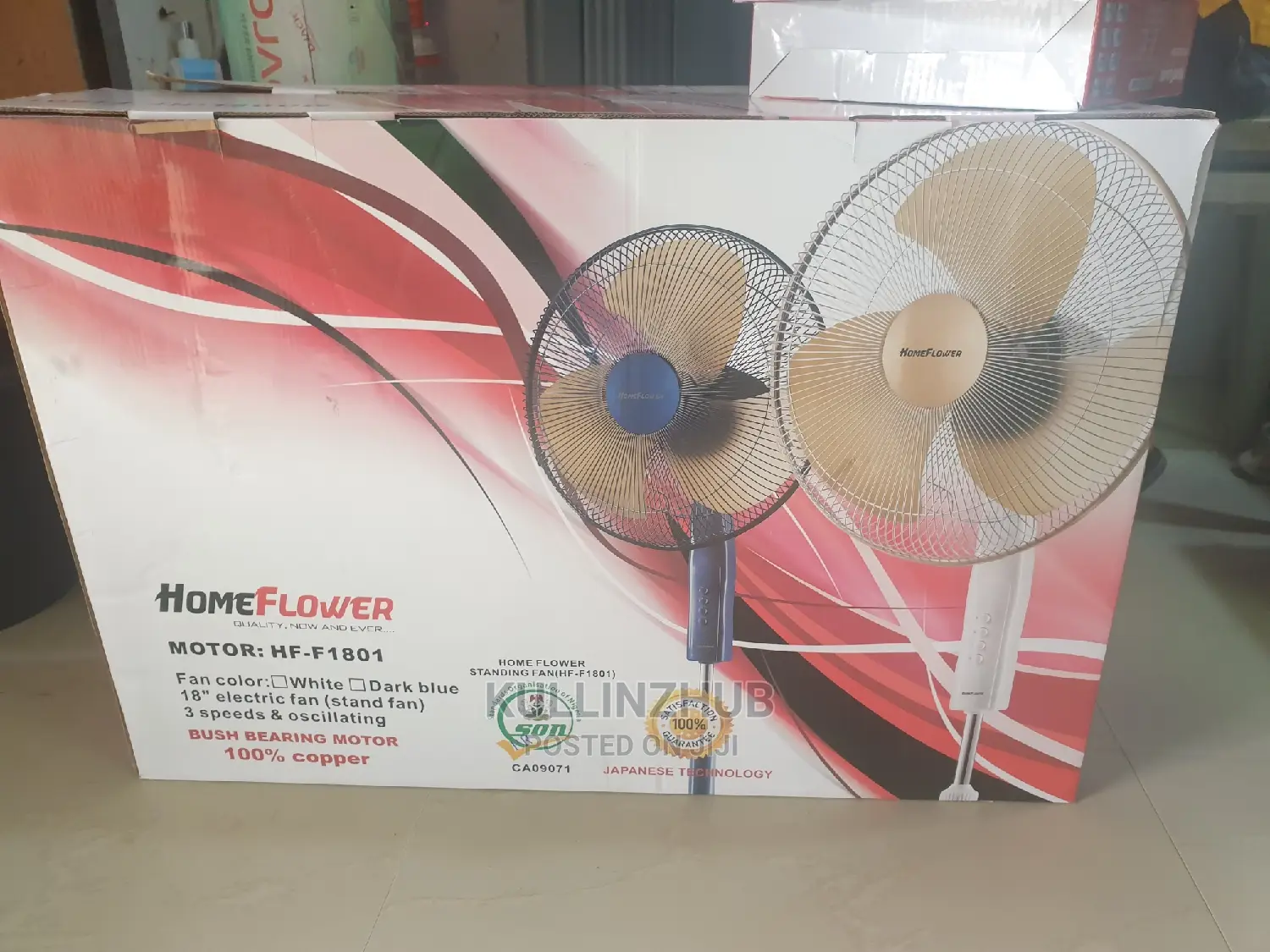 Powerful 100% Copper 18 Inches Standing Fan