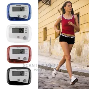 Digital Pedometer With Distance Calculator, Black