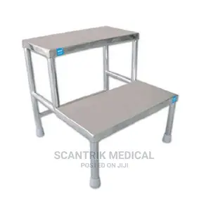 Medical Stainless Steel Silver Step Foot Stool