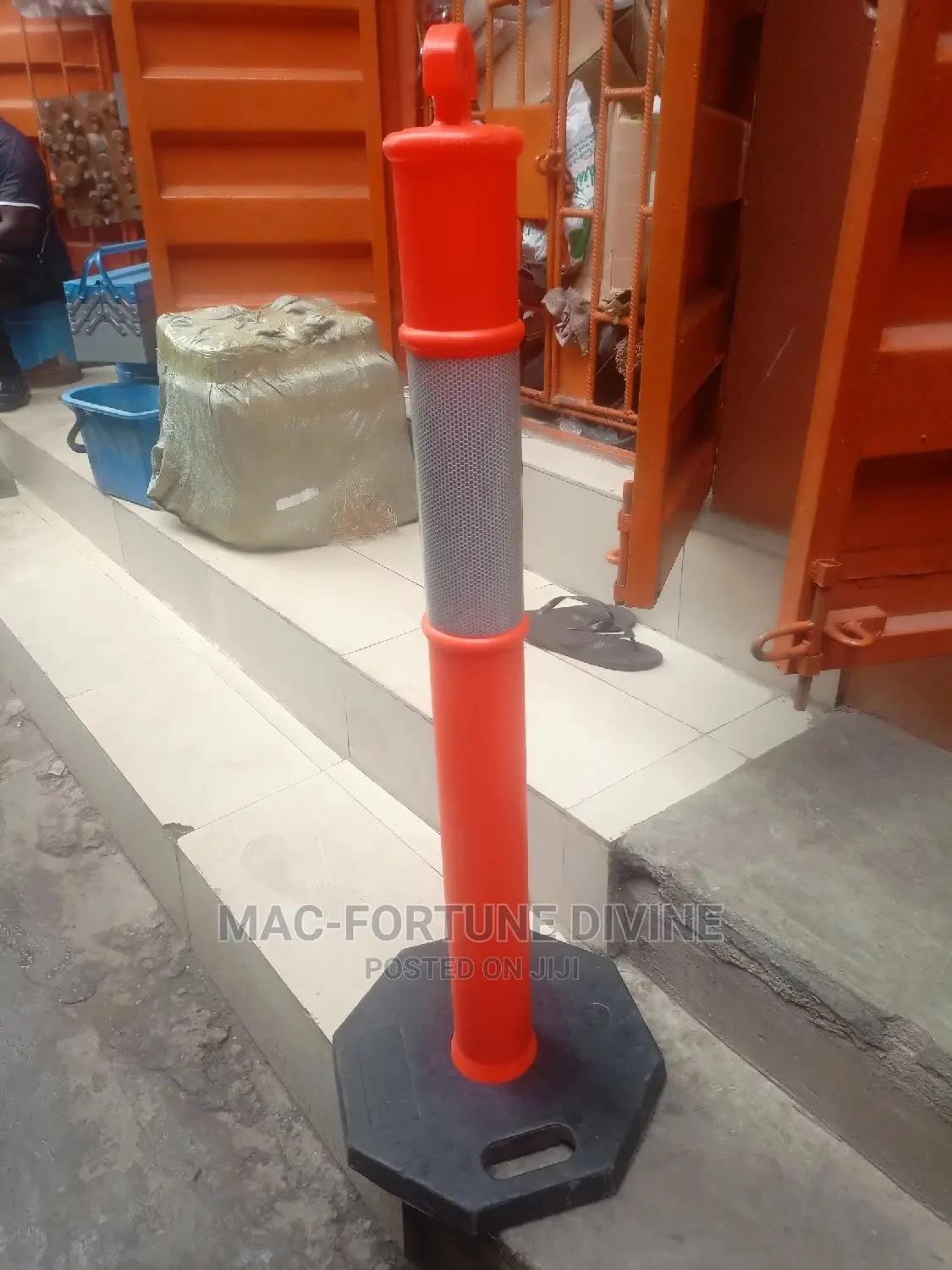 Safety Polard Cone With Bkack Base.