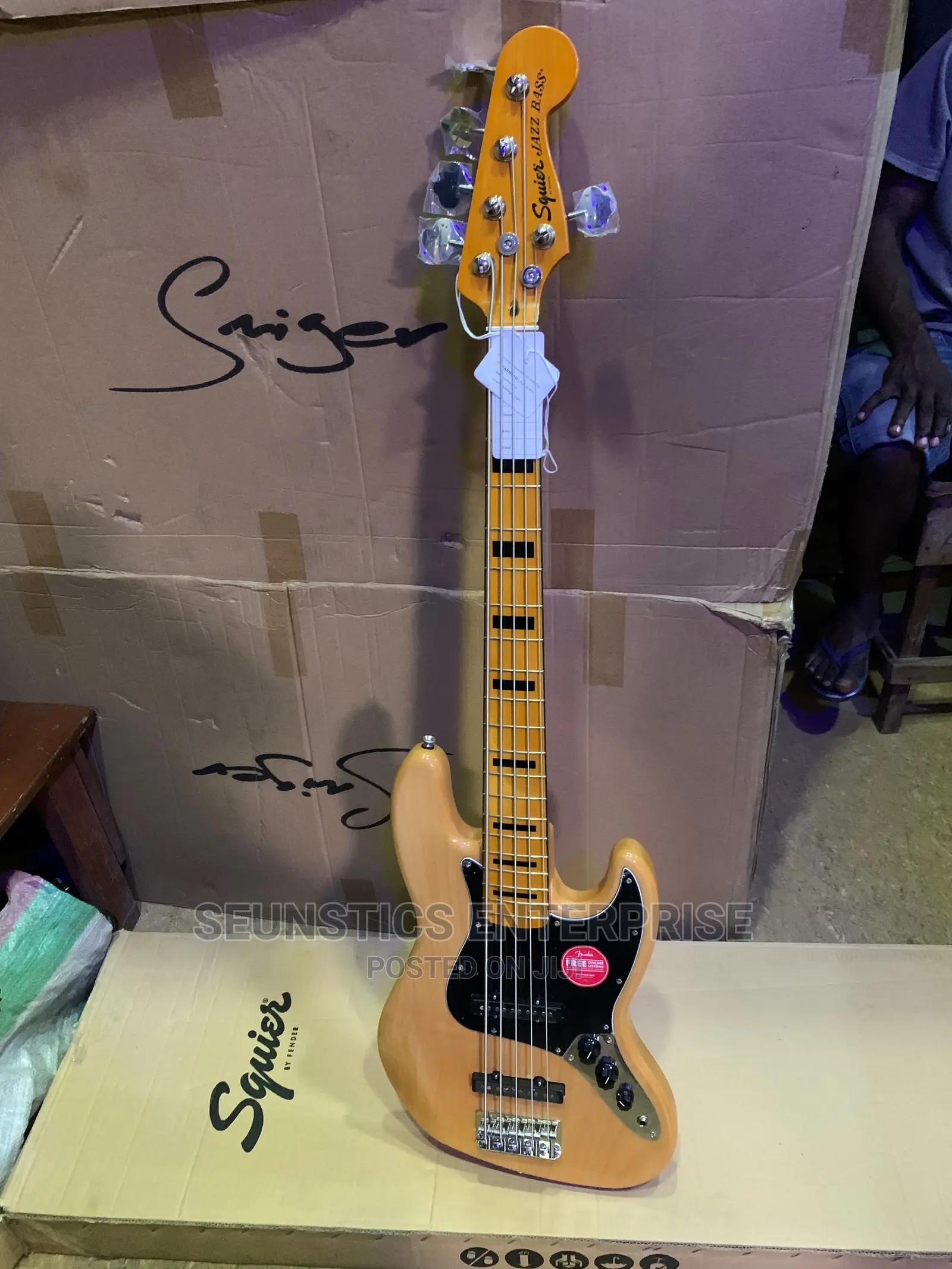 Quality Squier by Fender Five String Jazz Bass Guitar