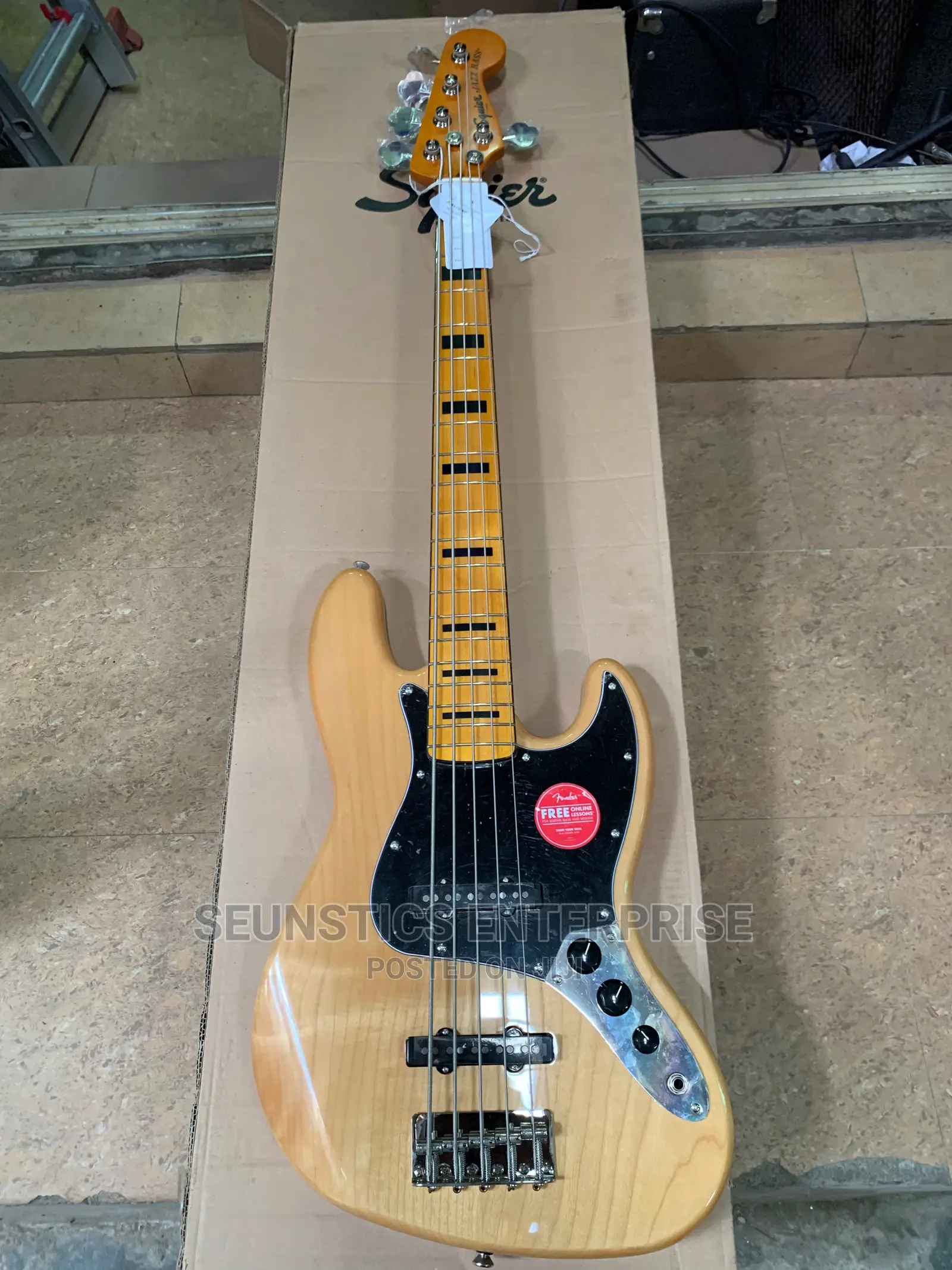 Quality Squier by Fender Five String Jazz Bass Guitar