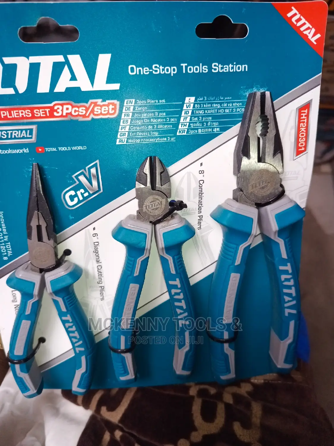 Total 3pcs Pliers Set Industrial Tht2k0301