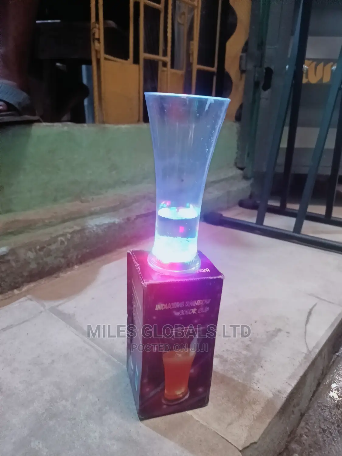 Inductive Glass Rainbow Colour Cup With (Multicolour)