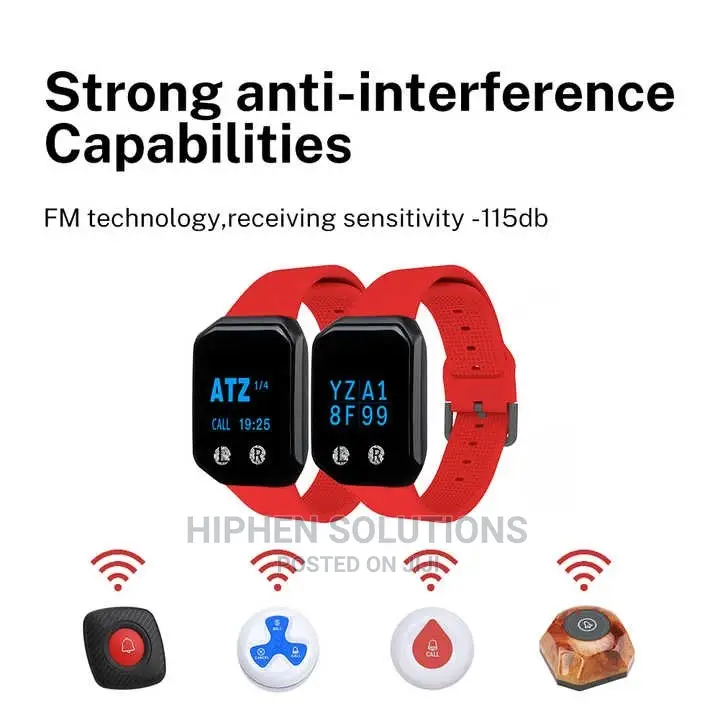 Waiters Wristwatch Receiving System Table Pager
