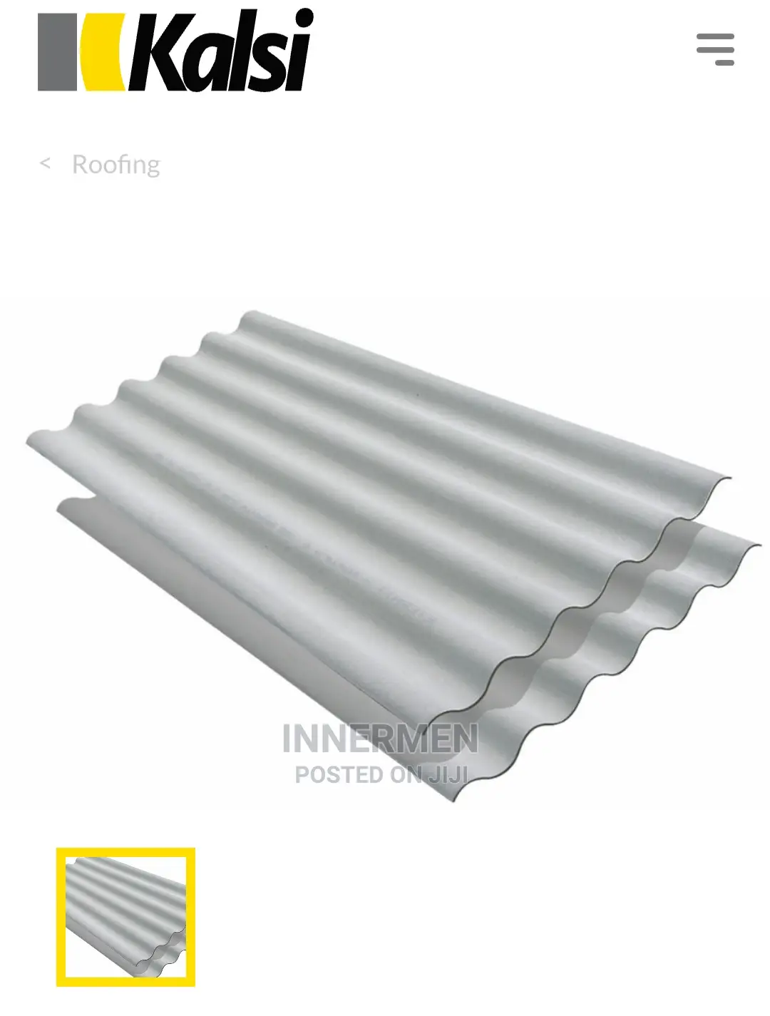 Nigerite Super 7 Roofing Sheet (Eter6 5) in Ogba Building Materials