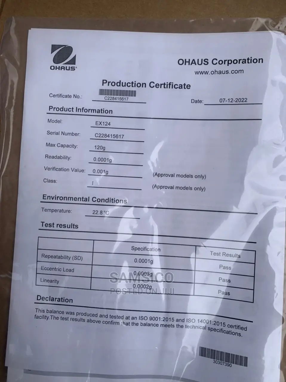 OHAUS Analytical Balance