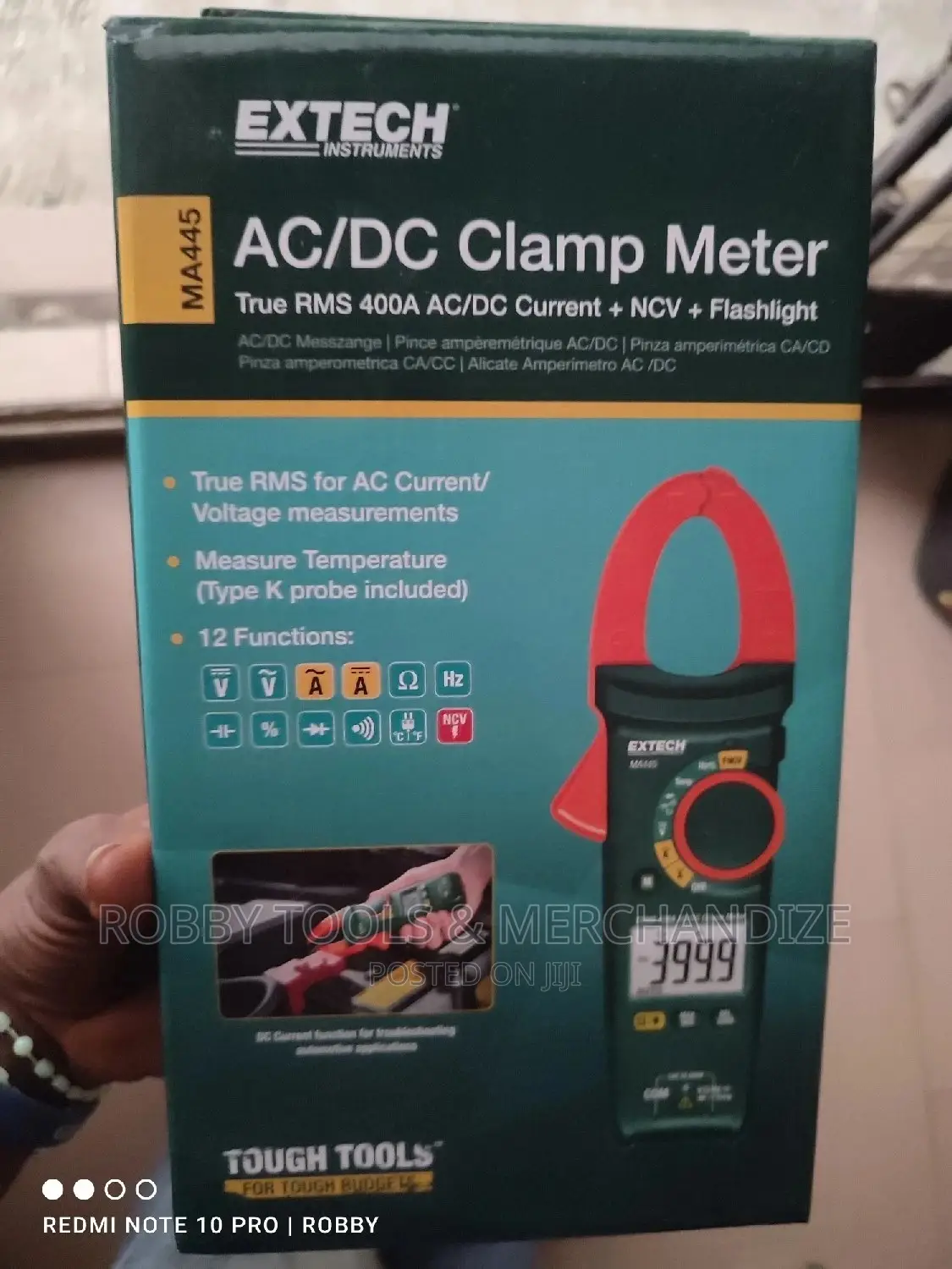 Extech Ac/Dc Clamp Meter True RMS 400A