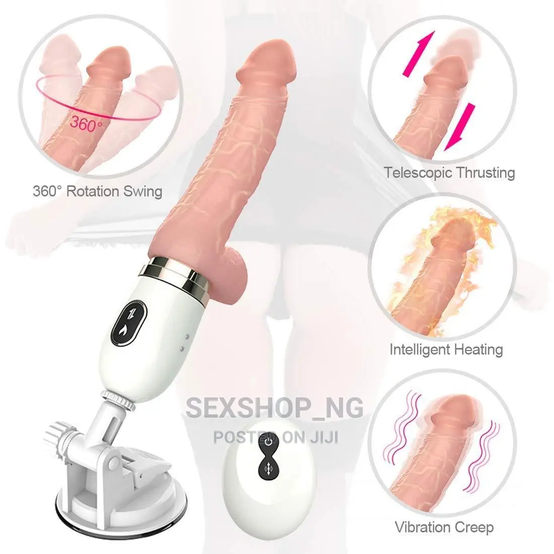 Thrusting Dildo Machine, Extra Power Cyclone Dildo