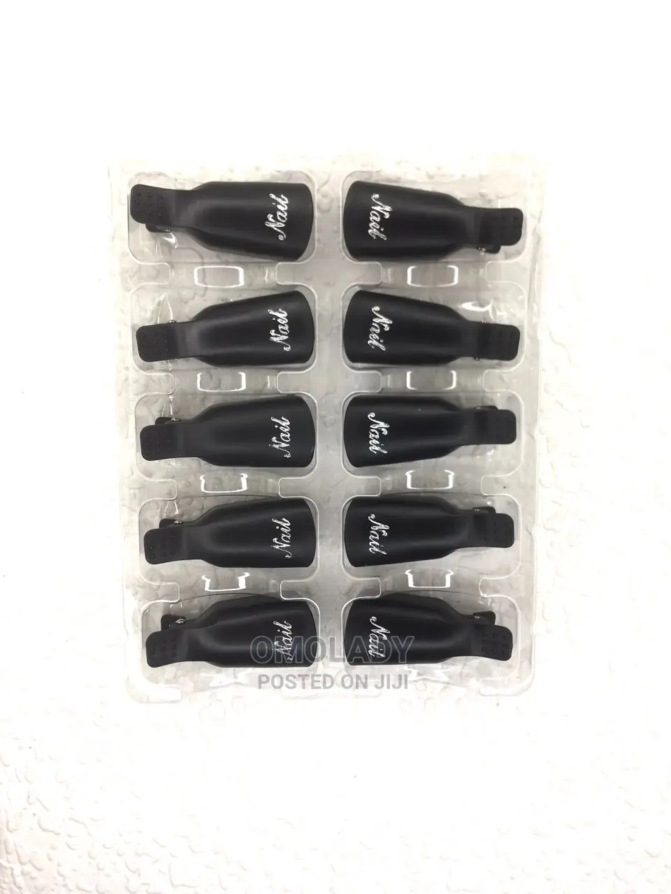 10pcs Nail Remover Soaker Reusable Plastic Keeper -Black