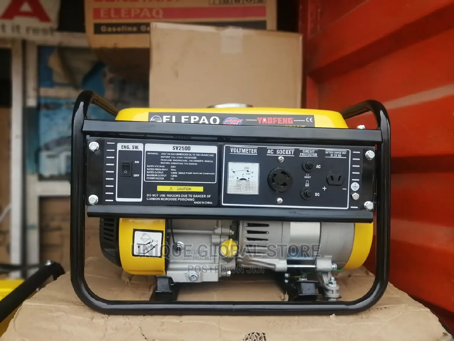 Elepaq Constant 1.2kva Manual Start Generator Sv2500 100%