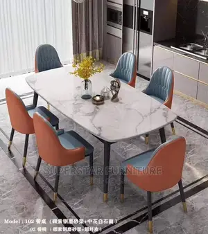 Italian Unique Executive Dining Tables With 6 Chairs