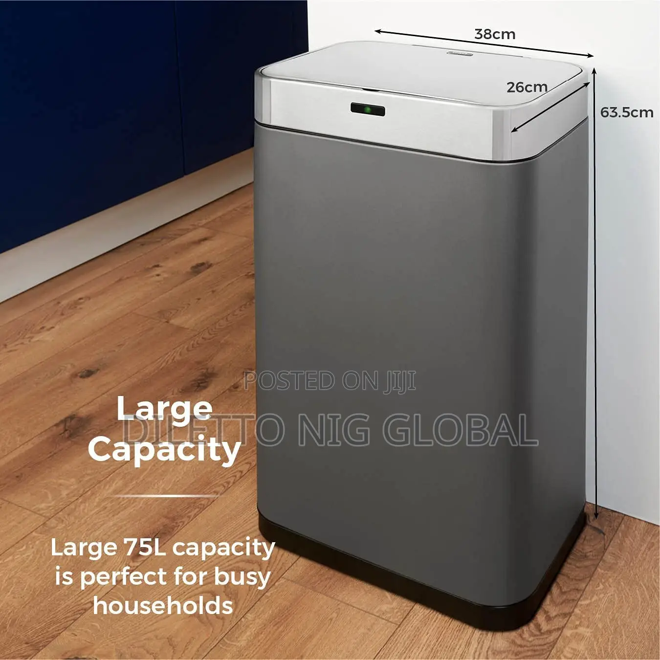 Tower Titanium 75L Sensor Waste Bin