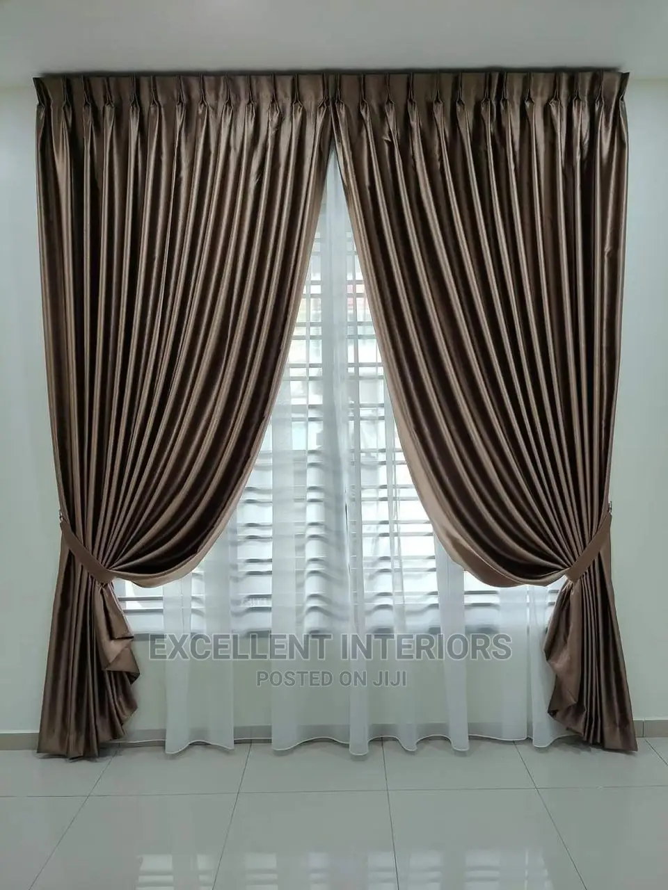 Royal Plain Brown Curtains.