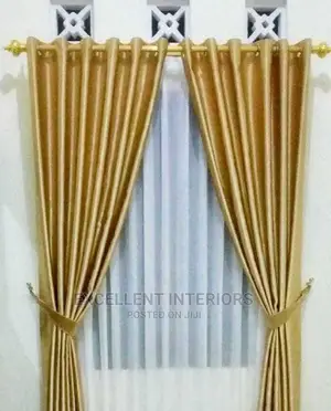 Quality Plain Gold Curtain.