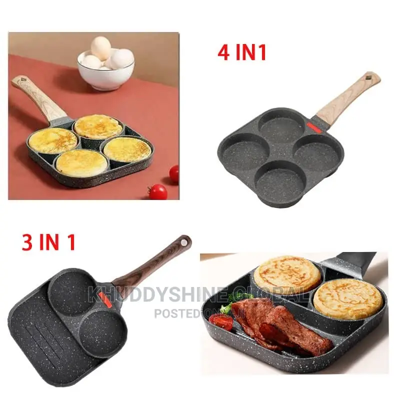 Egg Maker Non Stick Pan With Wooden Handle