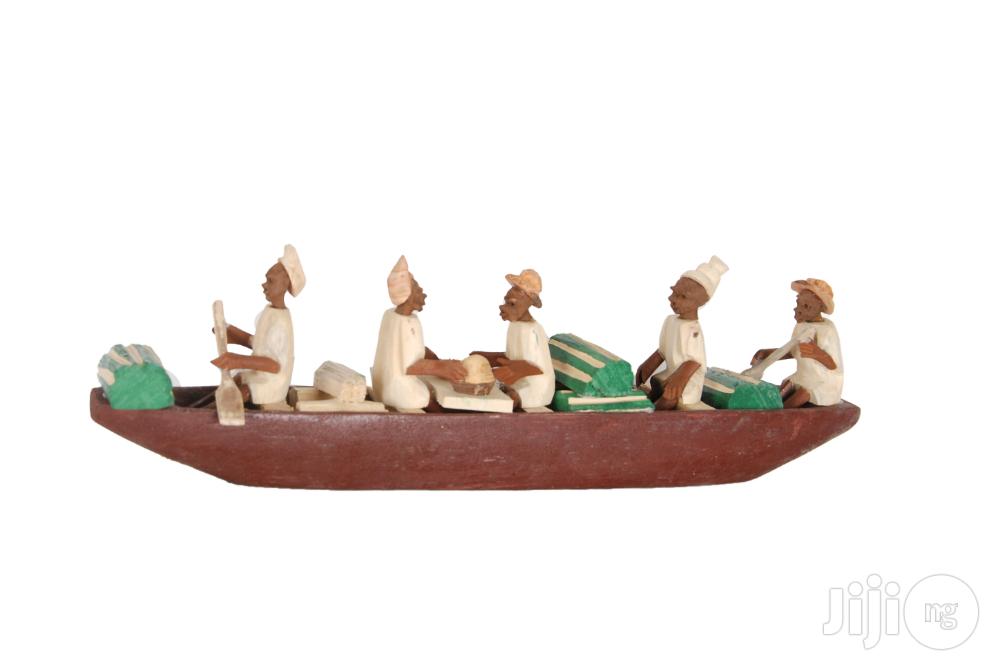 5 Passengers African Boat Art Work Design