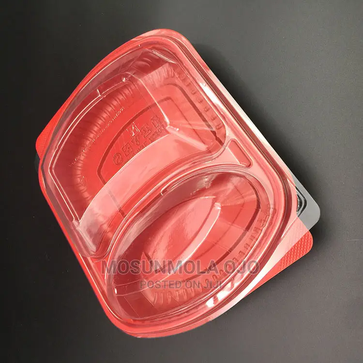 2-Compartment Takeaway Plastic Food Container - 25pcs
