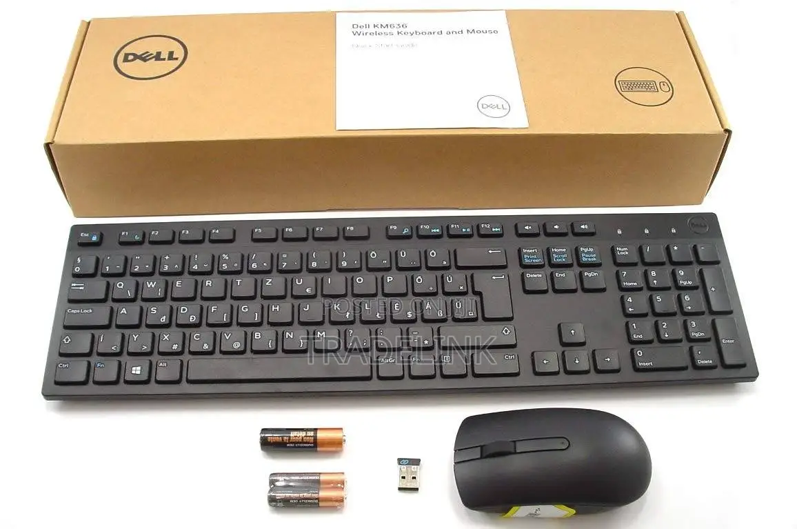 Dell KM636-BK-US Wireless Keyboard Mouse Combo