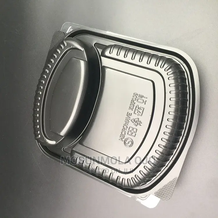 2-Compartment Takeaway Plastic Food Container - 25pcs