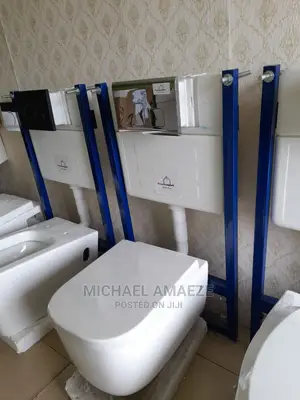 Black Concealed Wall Hug Water Closet