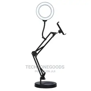 Professional Desktop Stand +9cm Ring Light for Live Video