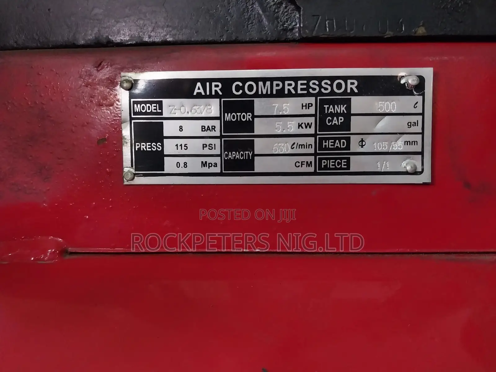 500LTRS, 7.5HP 2 -Stage Air Compressor