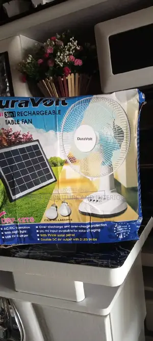 Duravolt Rechargeable Table Fan