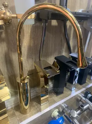Sink Mixer Tap With Soap Dispenser Gold