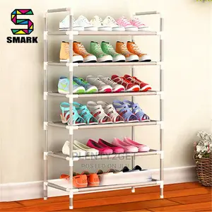 Shoe Rack Stackable Assembly Multi-Layer Shoe Clothes Organi