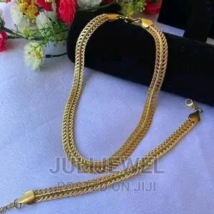Men Set of Cuban Necklace and Chain