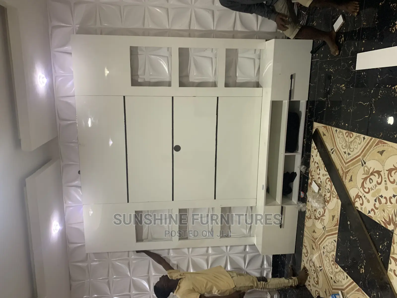 Wall Mounted Tv Console With LED Lights