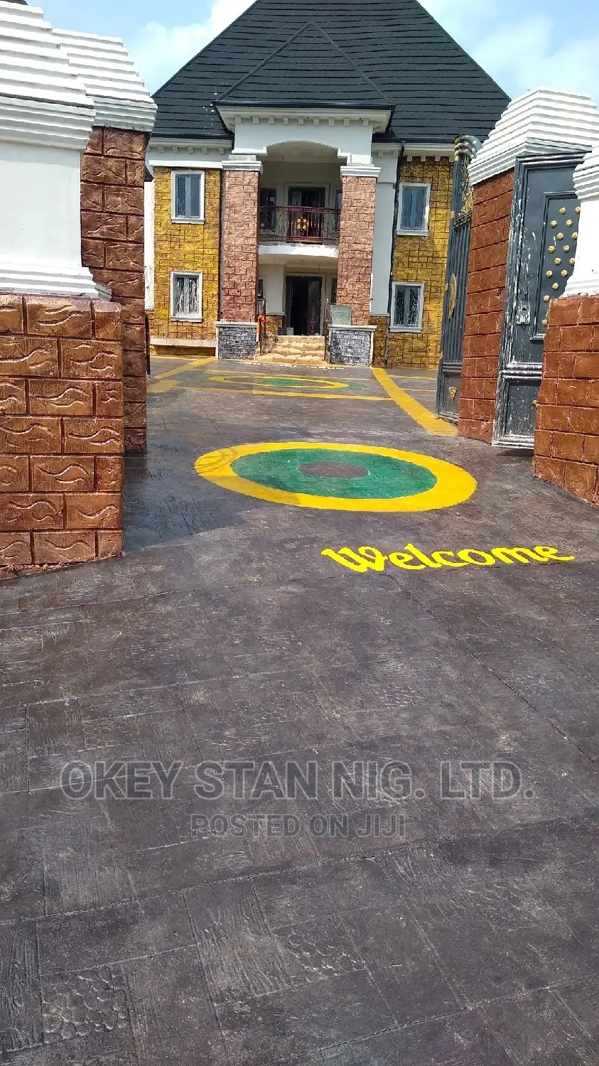 Stamped Decorative Concrete Floor.